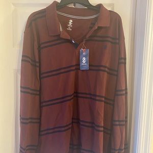 NWT Izod long sleeve polo
